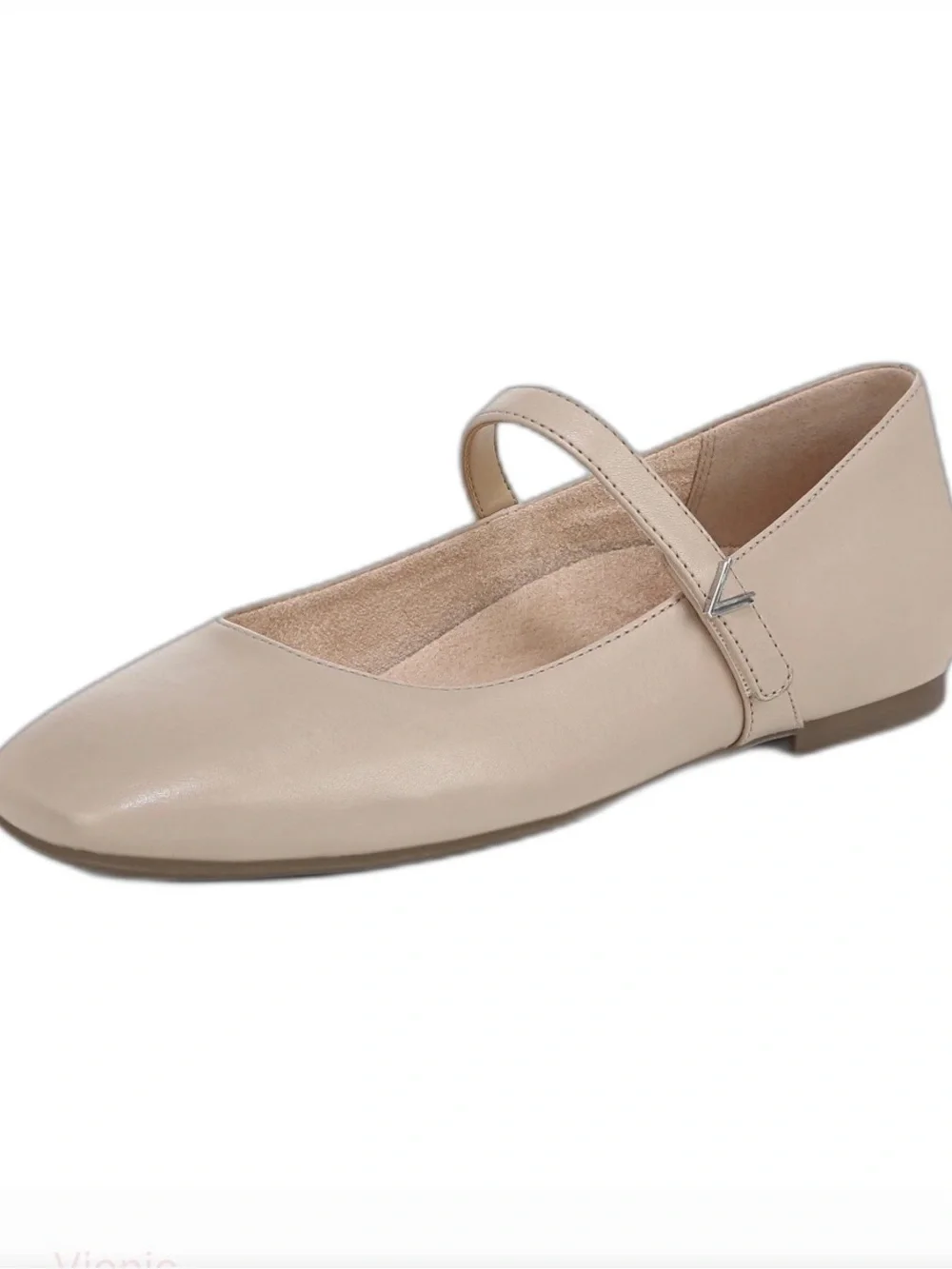 Vionic Beige Mary Jane Flats